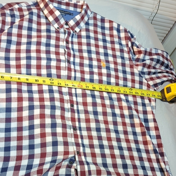 Ralph Lauren Red and Blue Casual Button Down Shirt - Picture 6 of 10